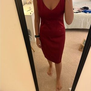 Jax Elegant Red Satin Dress